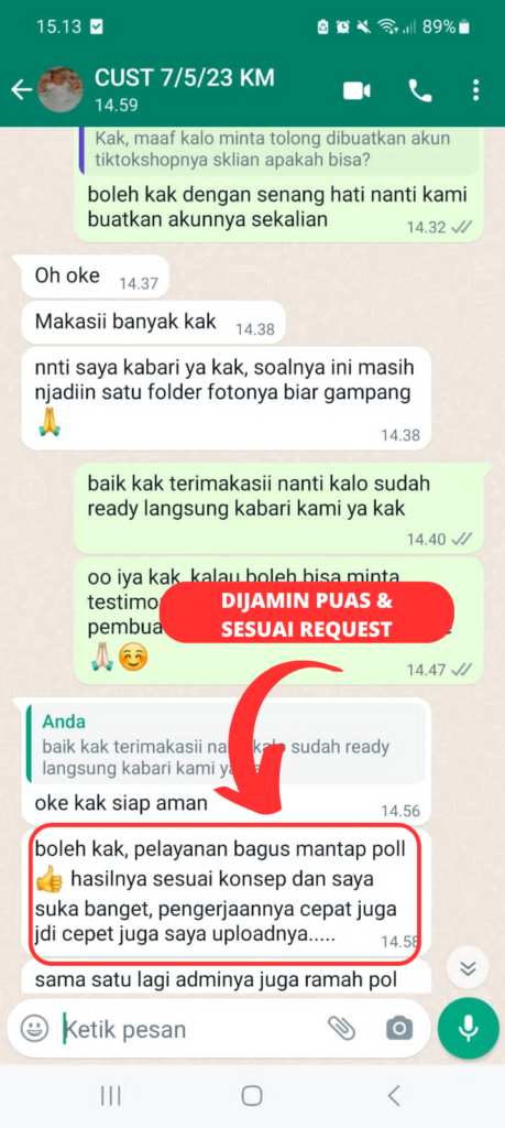 DIJAMIN PUAS & SESUAI REQUEST